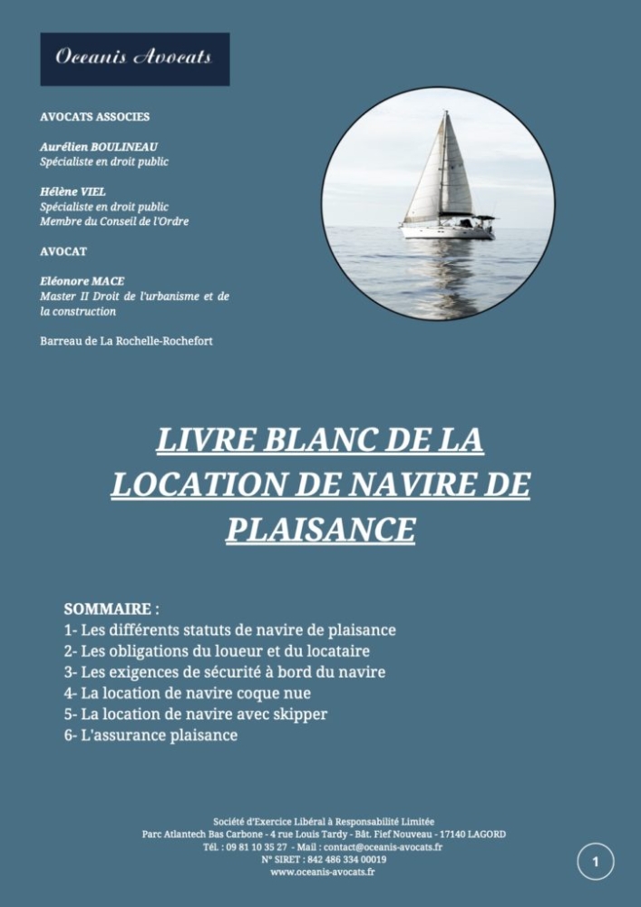 Livre blanc de la location de navire de plaisance